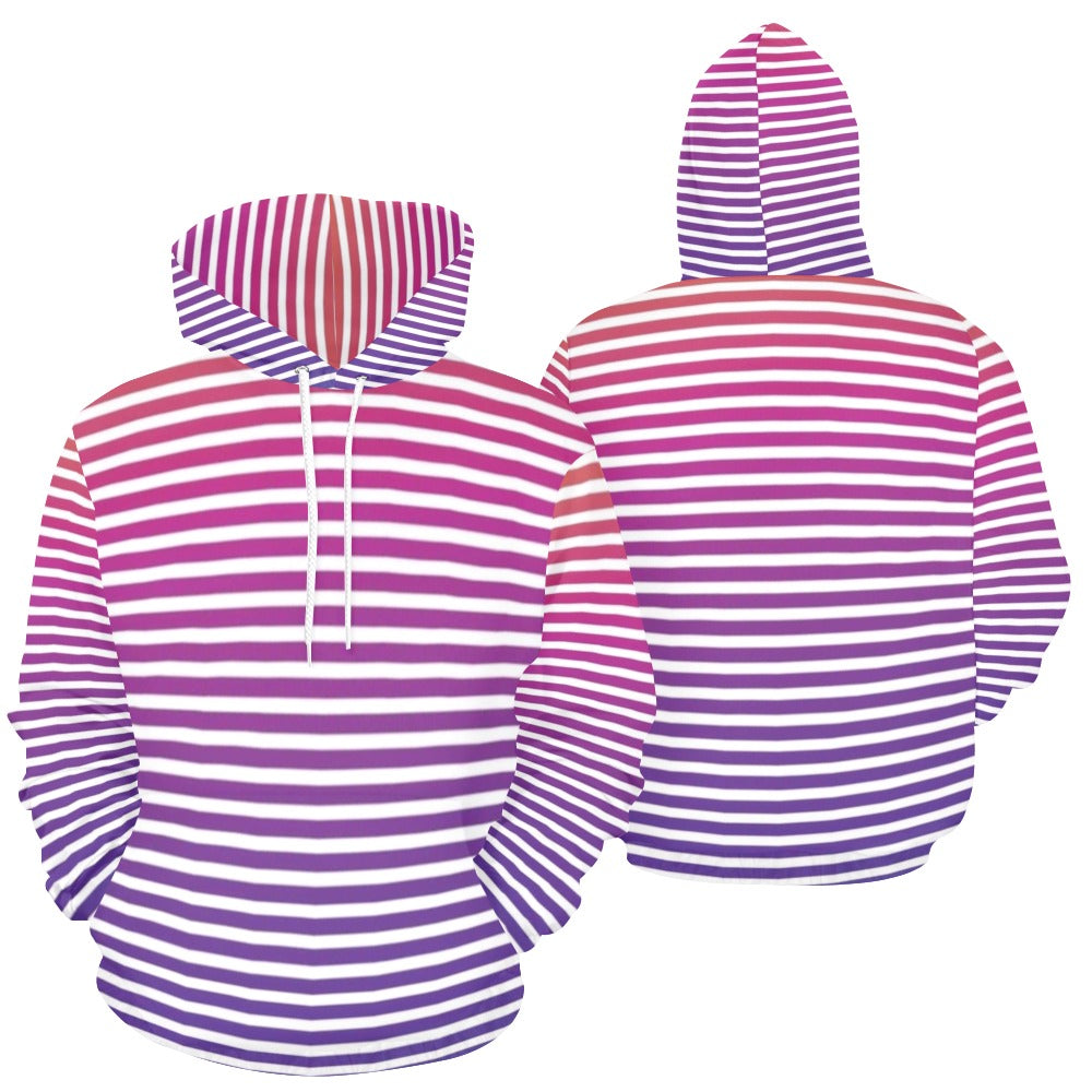KSC's Exclusive Women's Stripe Design Hoodies Collection (10 Options) Hoodie (Model H13)
