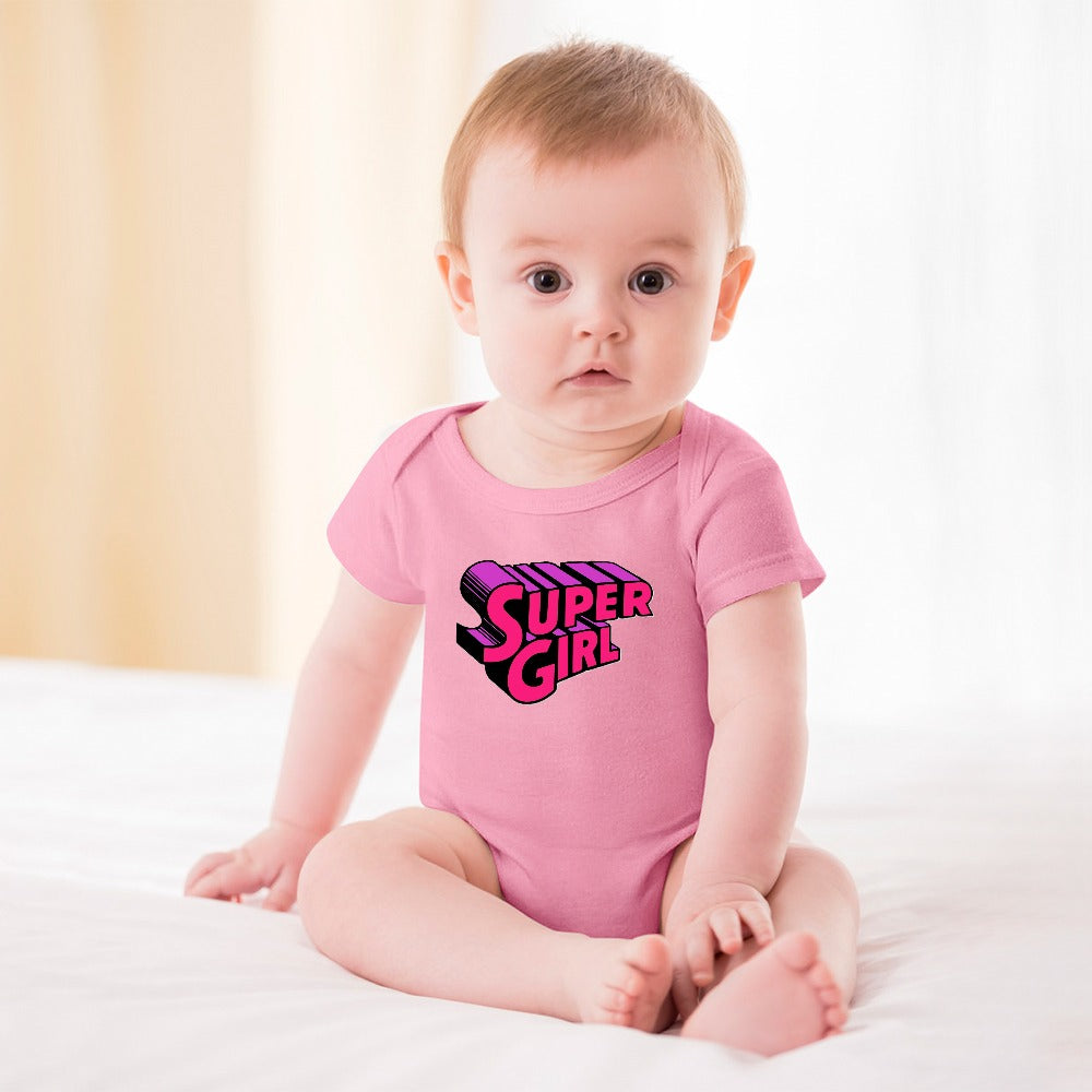 BABY GIRL CLOTHING CARTOON PRINT DESIGNS GIRL Short -Sleeve Baby's Bodysuit - CARTOON PRINTS
