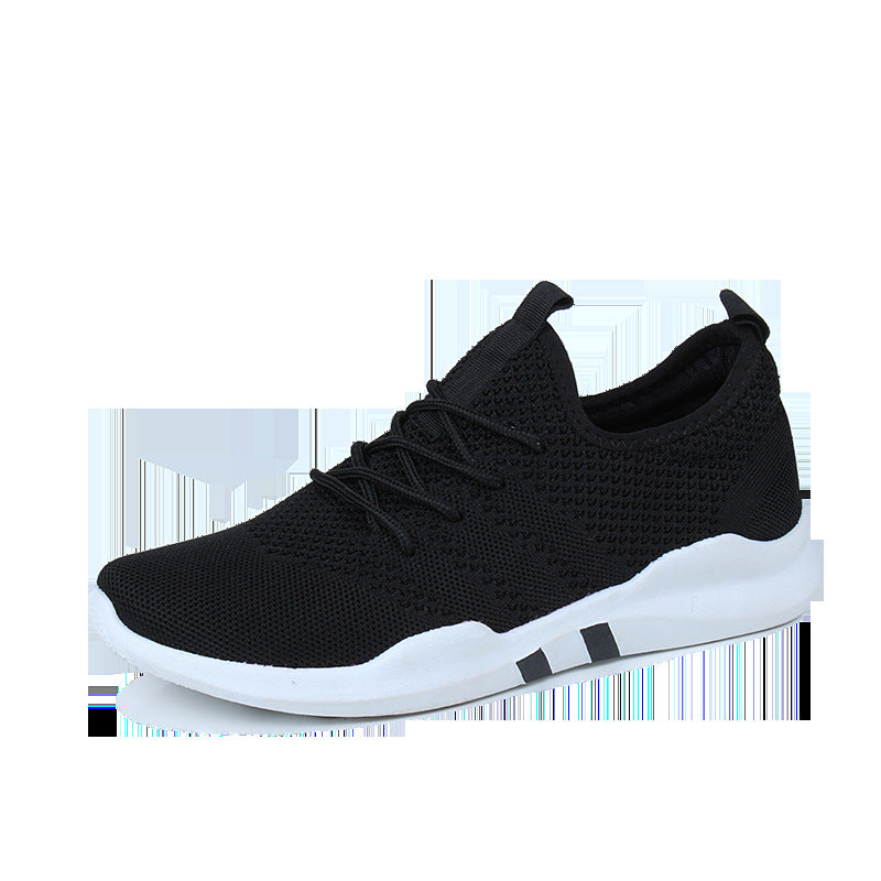 New Men's Mesh Shoes New Mens Sports Casual Running Shoes Breathable Flying Woven Student Outdoor Sneakers