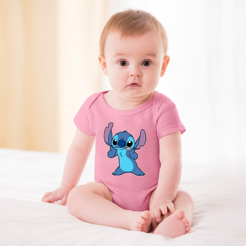 BABY GIRL CLOTHING CARTOON PRINT DESIGNS GIRL Short -Sleeve Baby's Bodysuit - CARTOON PRINTS