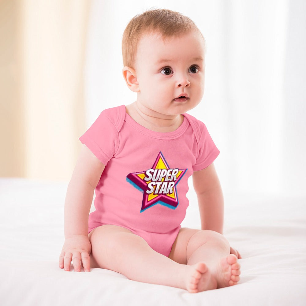 BABY GIRL CLOTHING CARTOON PRINT DESIGNS GIRL Short -Sleeve Baby's Bodysuit - CARTOON PRINTS