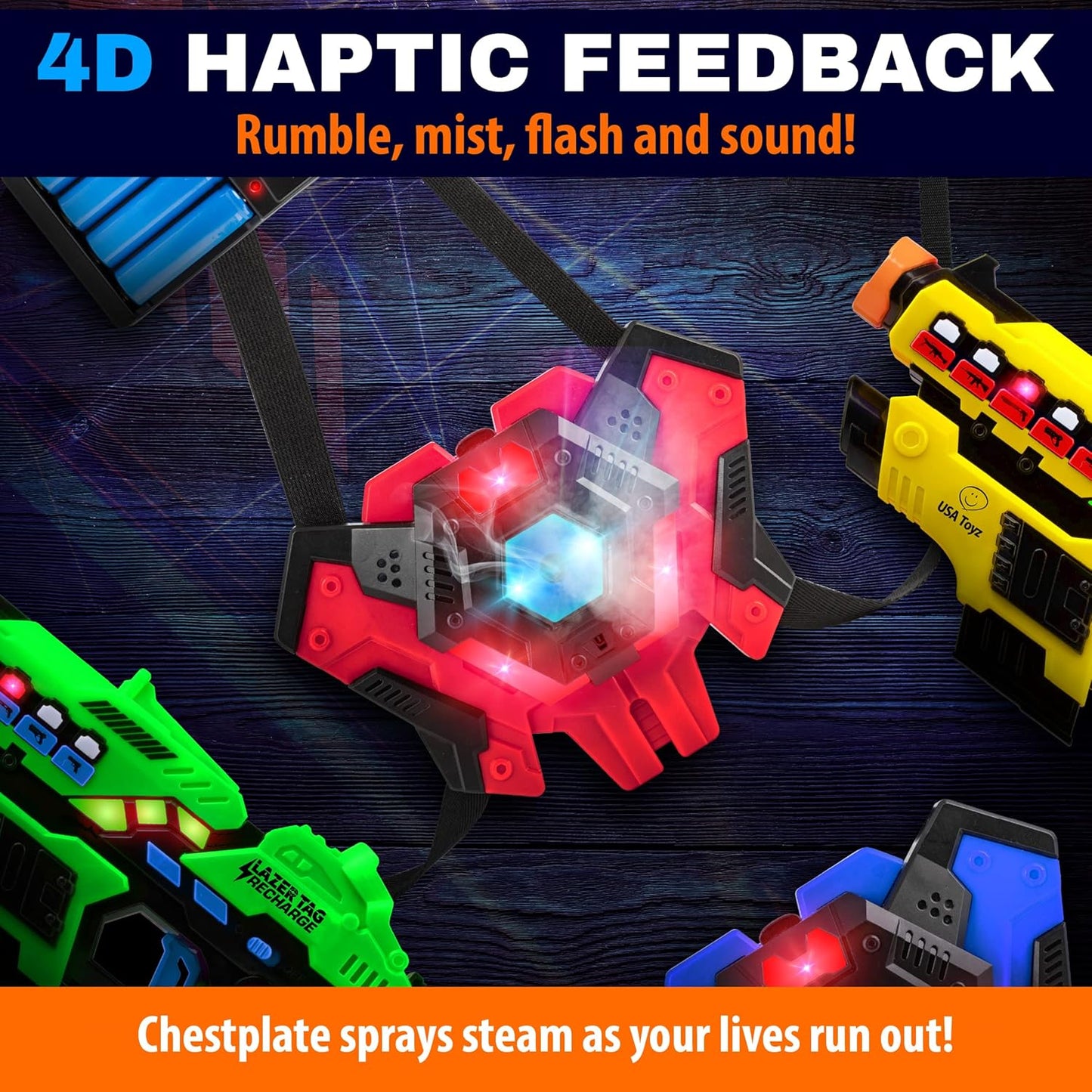 π« Squad Up: 4-Pack Laser Tag Showdown! π« USA Toyz Laser Tag Game β No Vests. No Limits. Just Pure Mayhem. -4-Pack: USA Toyz Laser Tag Game