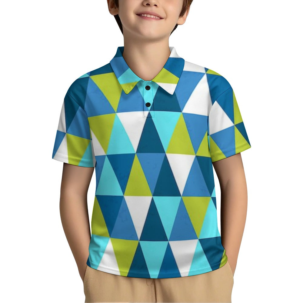 KSC's Exclusive Kids Designs- Young Men's/Boys New Kid's Shoulder buttoned polo shirt