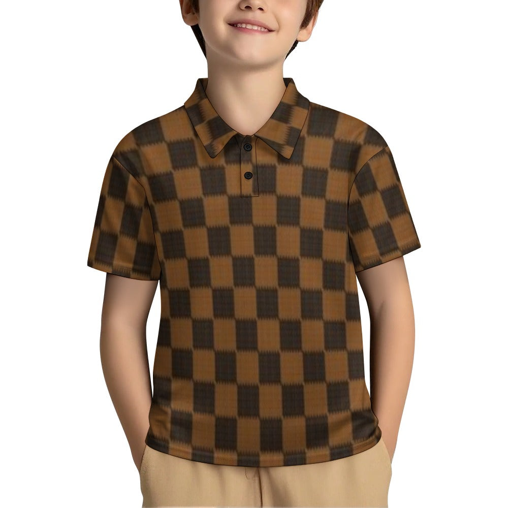 KSC's Exclusive Kids Designs- Young Men's/Boys New Kid's Shoulder buttoned polo shirt