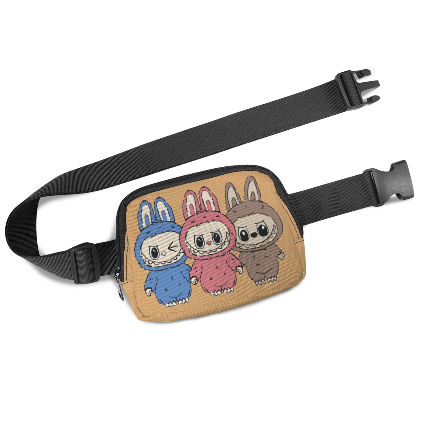 Labubu Triple Threat Fanny Pack Set β 3x the Style, All Ages Welcome -Three Labubus Cross Body Bags - Fanny Bags for Adults & Kids