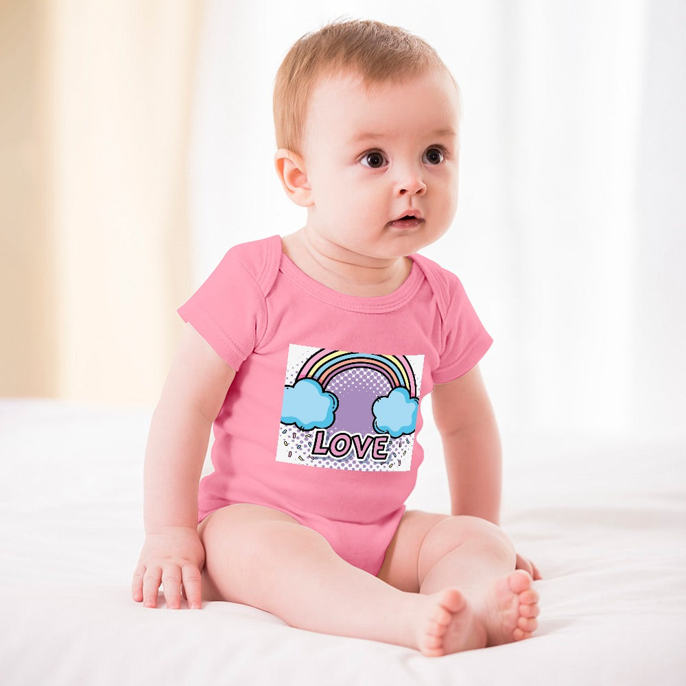BABY GIRL CLOTHING CARTOON PRINT DESIGNS GIRL Short -Sleeve Baby's Bodysuit - CARTOON PRINTS