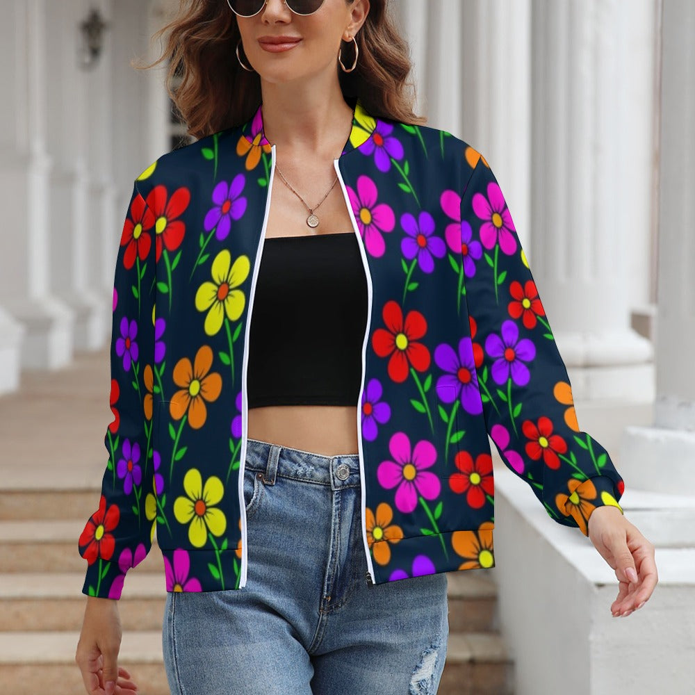 Women's Long Sleeve Zipper Jacket