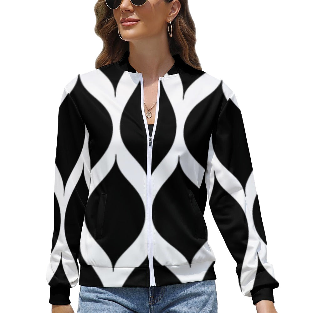 Women's Long Sleeve Zipper Jacket