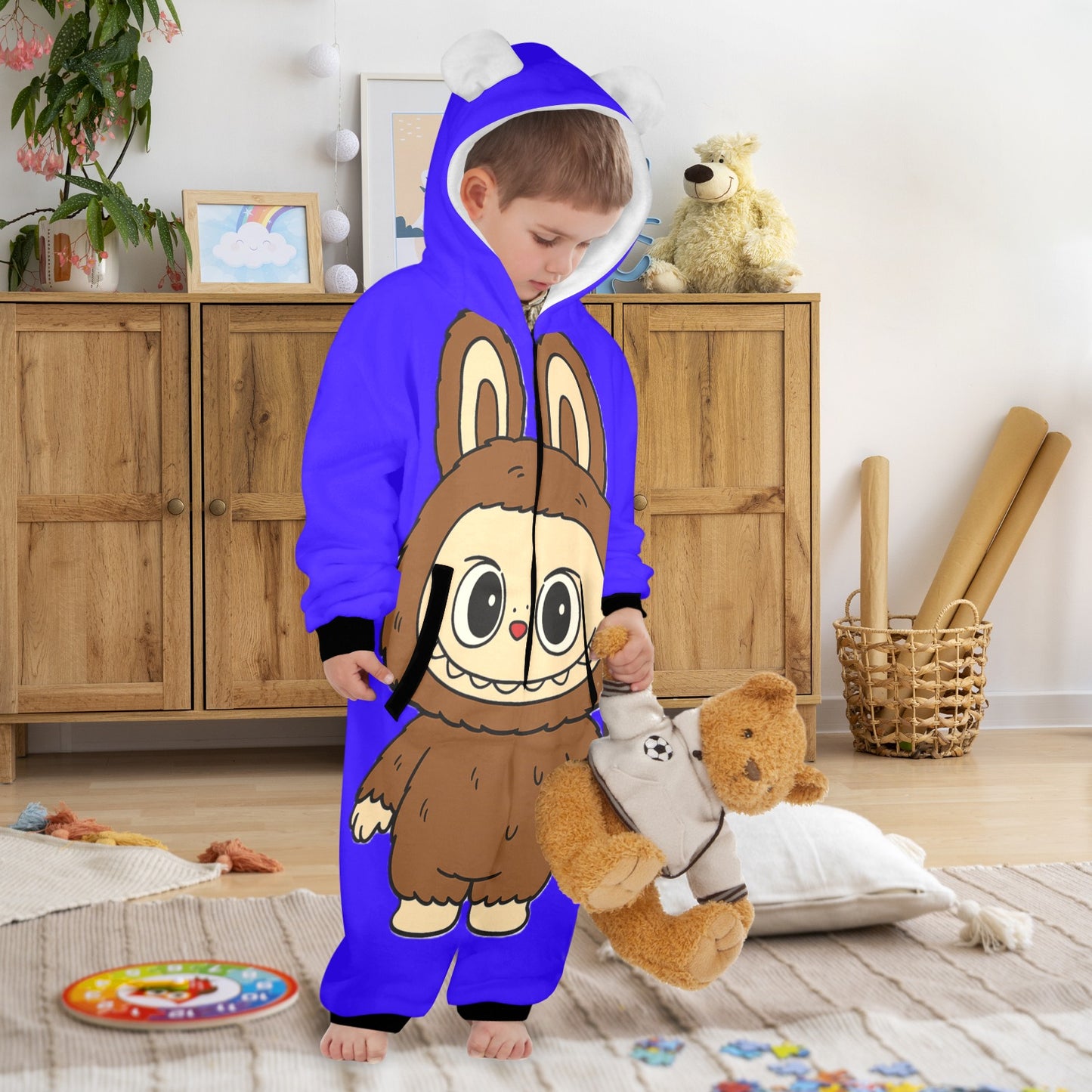 KSC's Exclusive Labubu Little Kids Onesies (2 to 7 Years Old) - Brown Bear Labubu