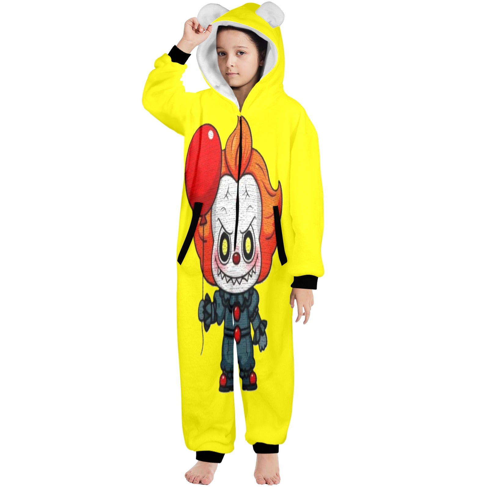 KSC's Halloween Big Kid Unisex Onesies (8 to 15 Years) Pennywise It Labubu
