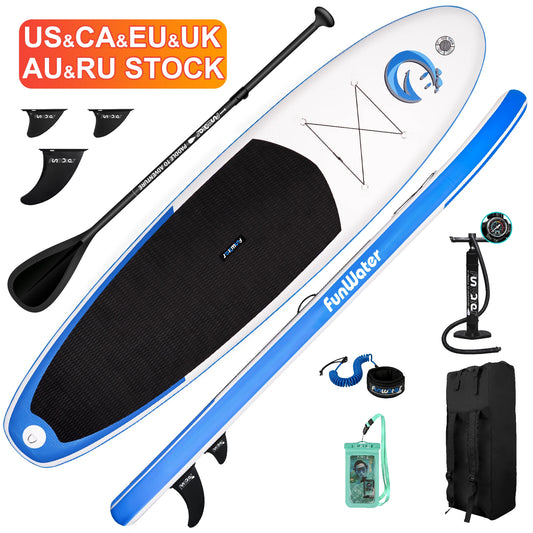 FUNWATER 11' sup Paddle Board Inflatable Stand up Cheap Surfboard Surf Board Isup Watersports