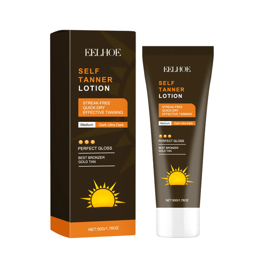 EELHOE Self Tanner Lotion, Outdoor Sun Quick Tanning Wheat Healthy Skin Hydrating Summer Beach