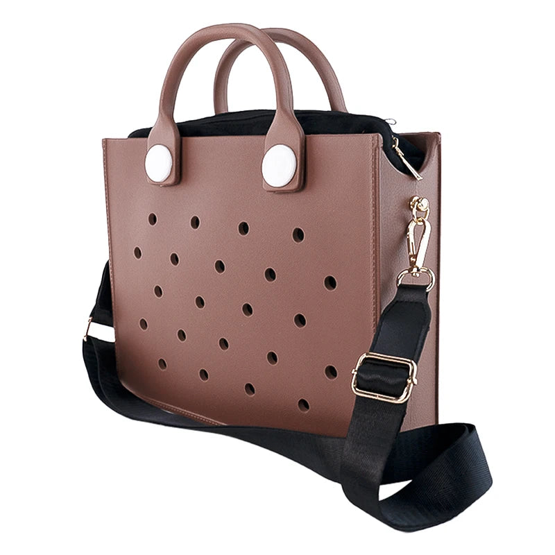 Waterproof EVA Handbag Punching Women's Tote Bags With Shoulder Strap for Women Hand Tote Bag Beach Bag