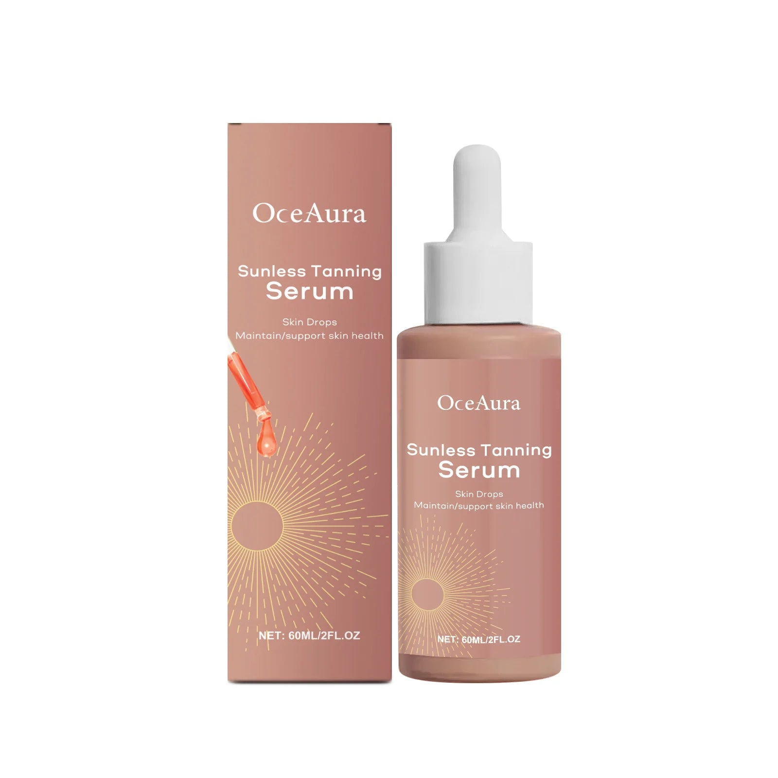 "Herbal Tanning Skin Care Serum for Summer Beach Tan Wheat Skin Tone Body Moisturizing"