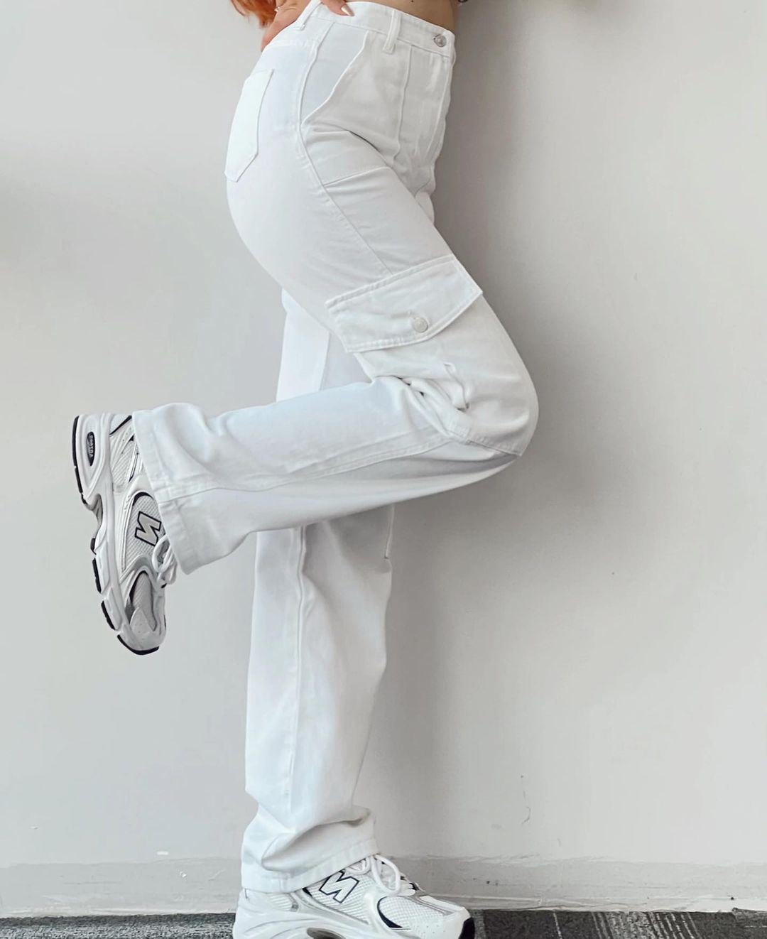 Women's Casual Pants Mid-waist Three-dimensional Pocket Pants Waist Overalls