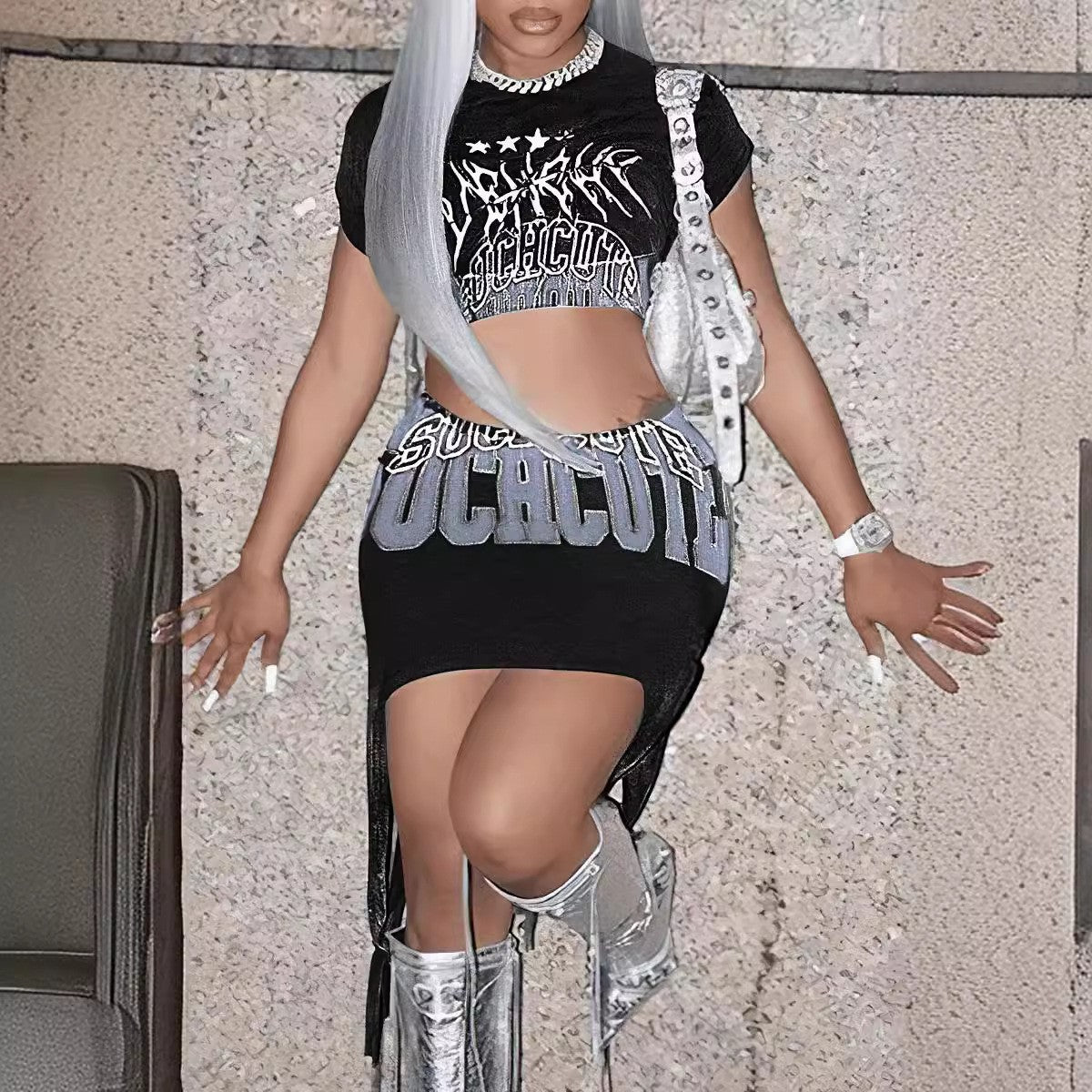 SUCH CUTE STYLE WOMEN'S OUTFIT  Europe And The United States Fashion Casual Suit