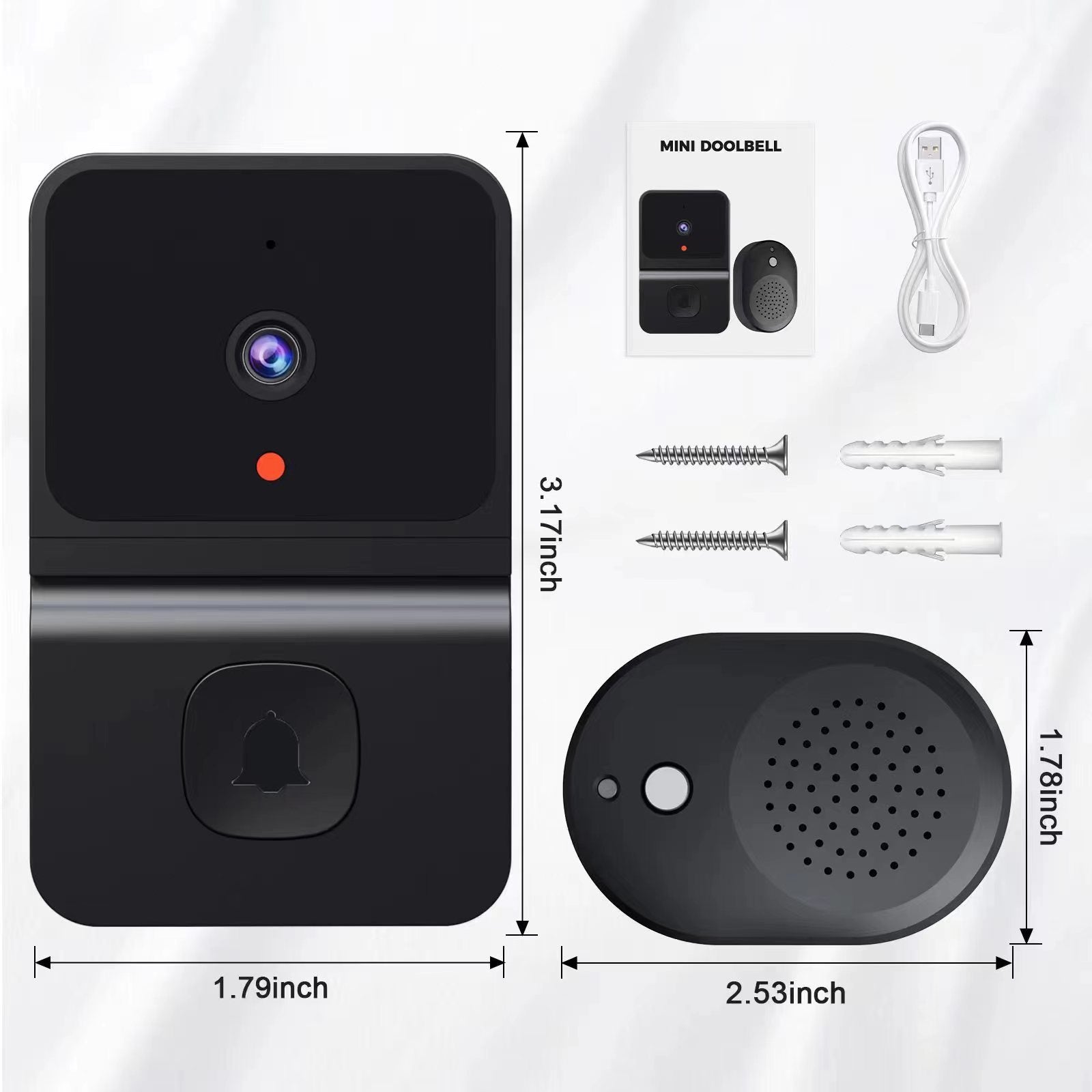 BRAND NEW VIDEO DOORBELL-New Smart Doorbell Low Power Wireless Video Doorbell Intercom Mobile Phone Monitoring Wifi Doorbell Ding Dong Set