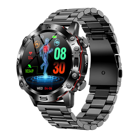 New ET482 Smart Watch Outdoor Sports AMOILDED HD ECG Bluetooth Call Non-invasive Blood Glucose