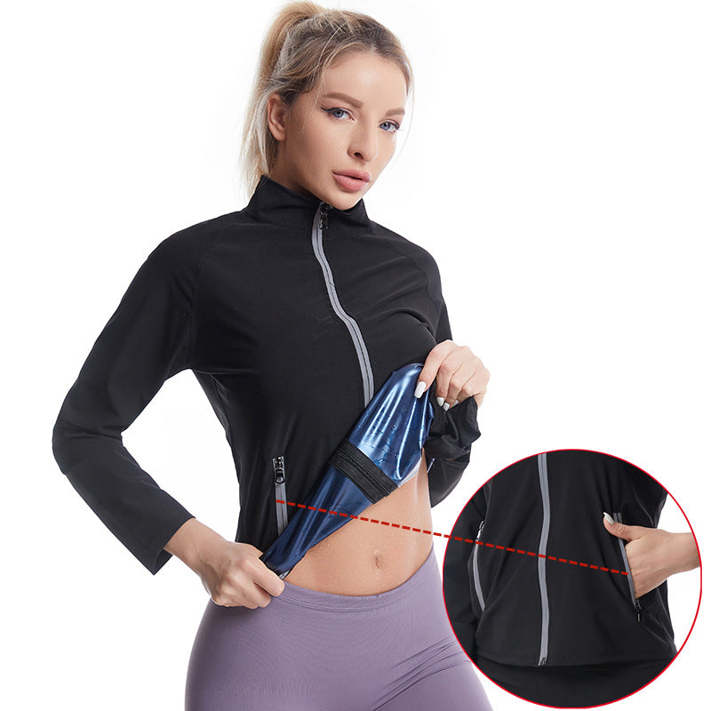 NEW WOMEN'S ATHLETIC WEAR -Sweat Suit Women's Sports Running Workout Clothes Body Shaping Corset Belly Belt Pocket Corset