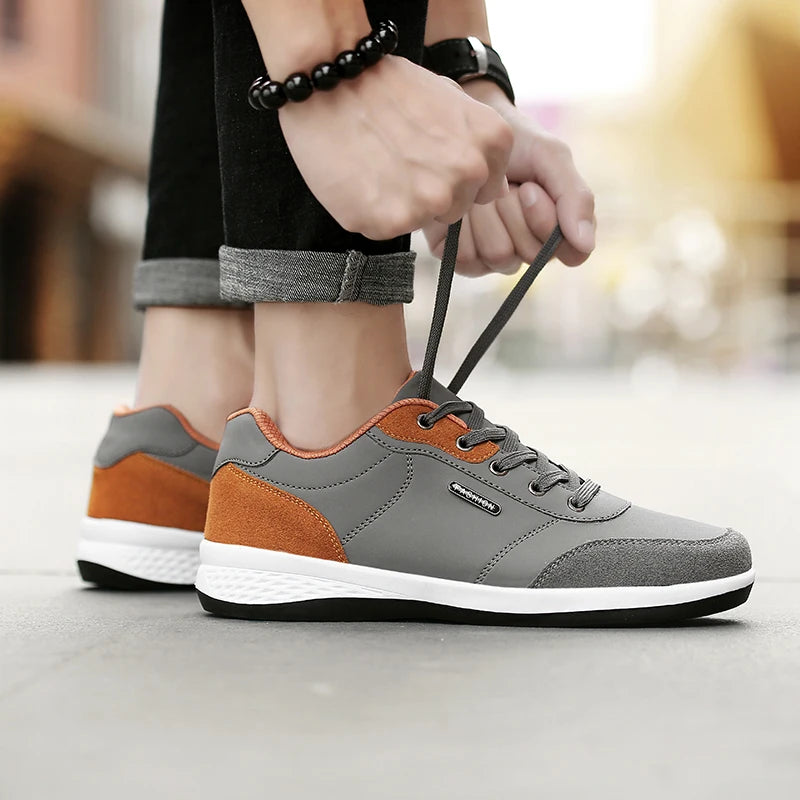 Men Shoes Spring Autumn Waterproof Walking Sneakers Leisure Male Leather Sports Shoes Non-Slip Footwear Tennis for Men
