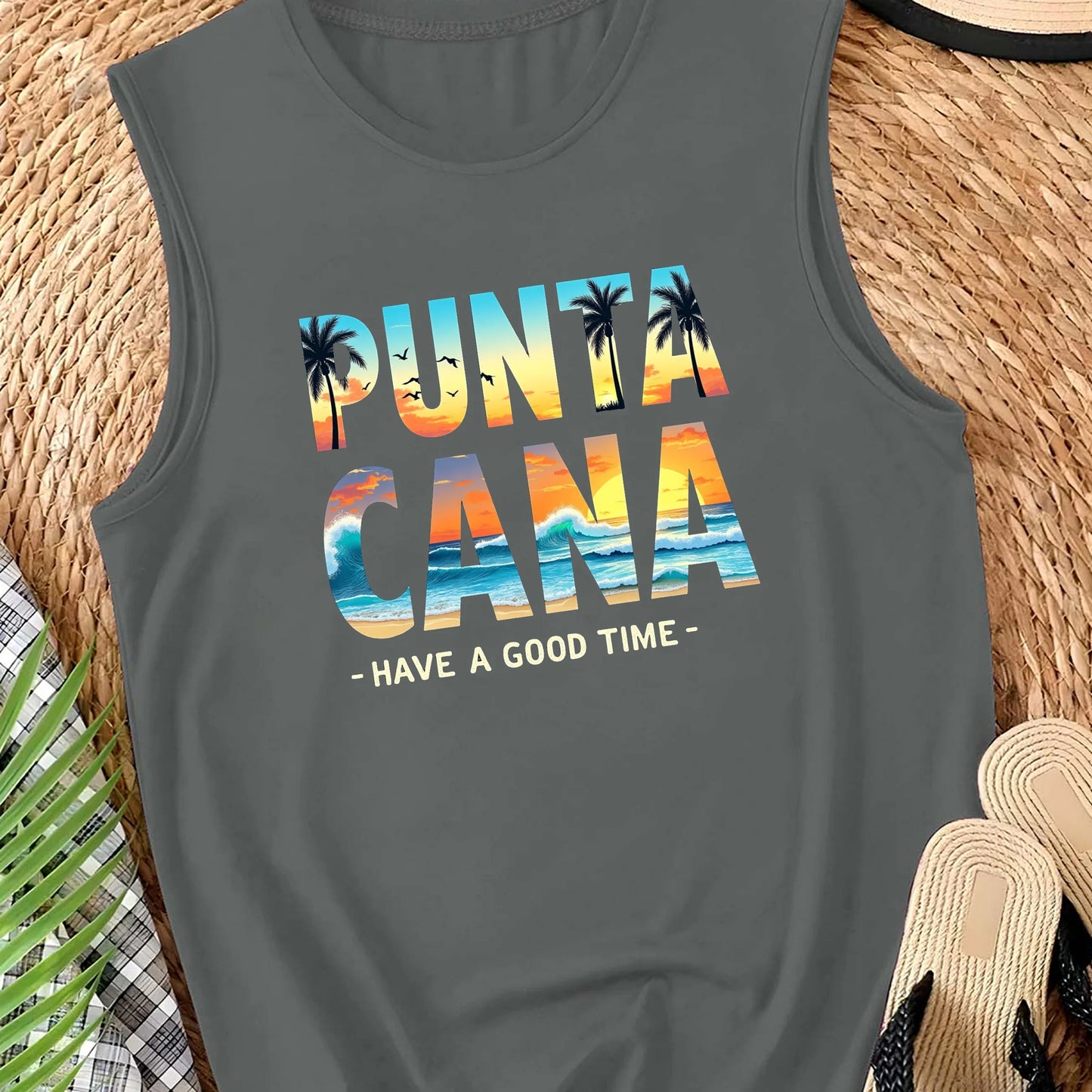 Cana tip Punta Cana beach scenes Women's casual vest