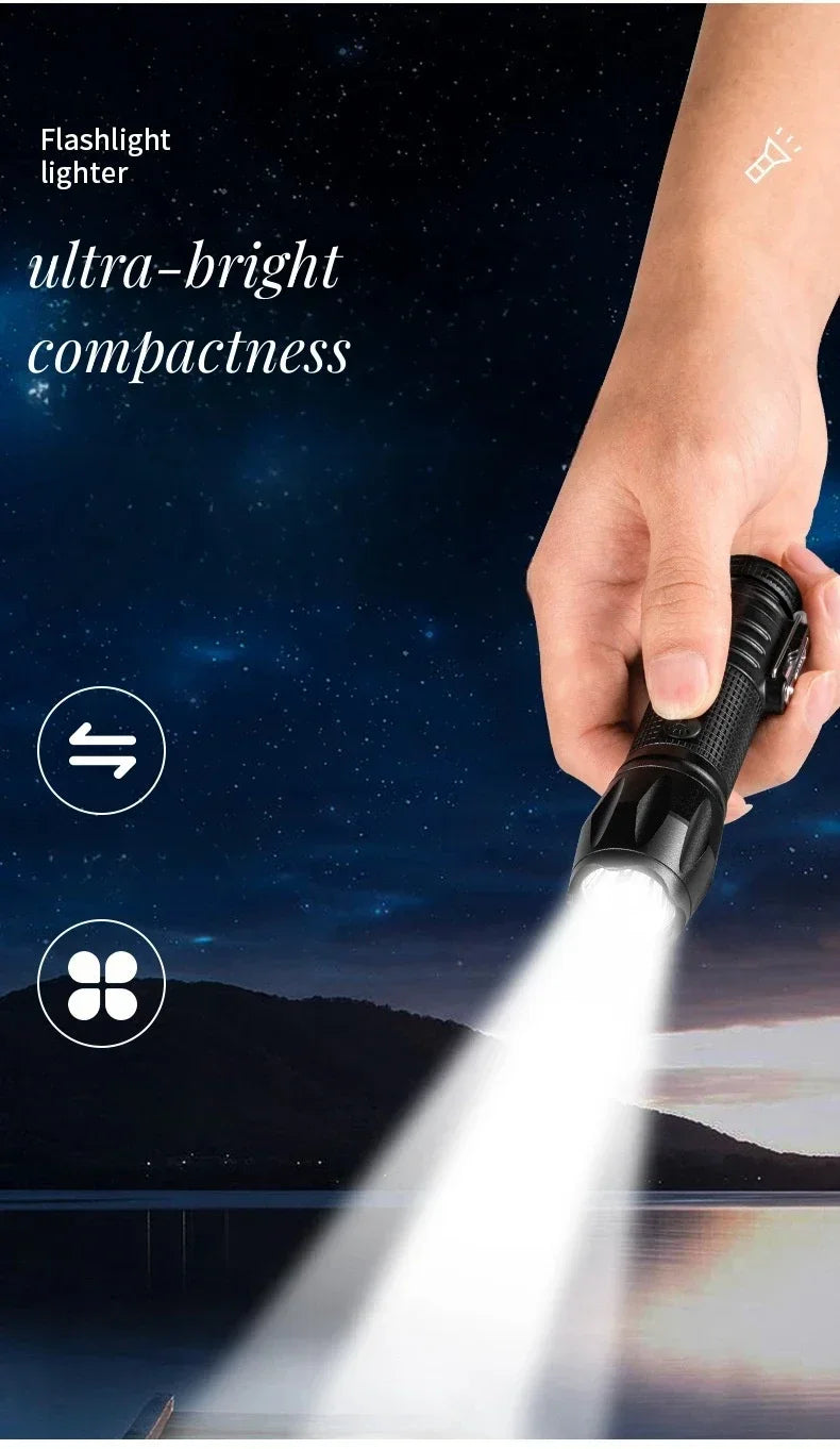 LADIES SELF PROTECTION FLASHLIGHT! Girls; Self-protection Artifact, Womens Anti-bad Guy Self-defense Weapon, Anti-wolf Artifact, Dual Arc Lighter, Bright Flashlight