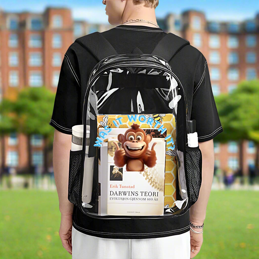 KSC's Custom Designs On Transparent Bag 17 inch New