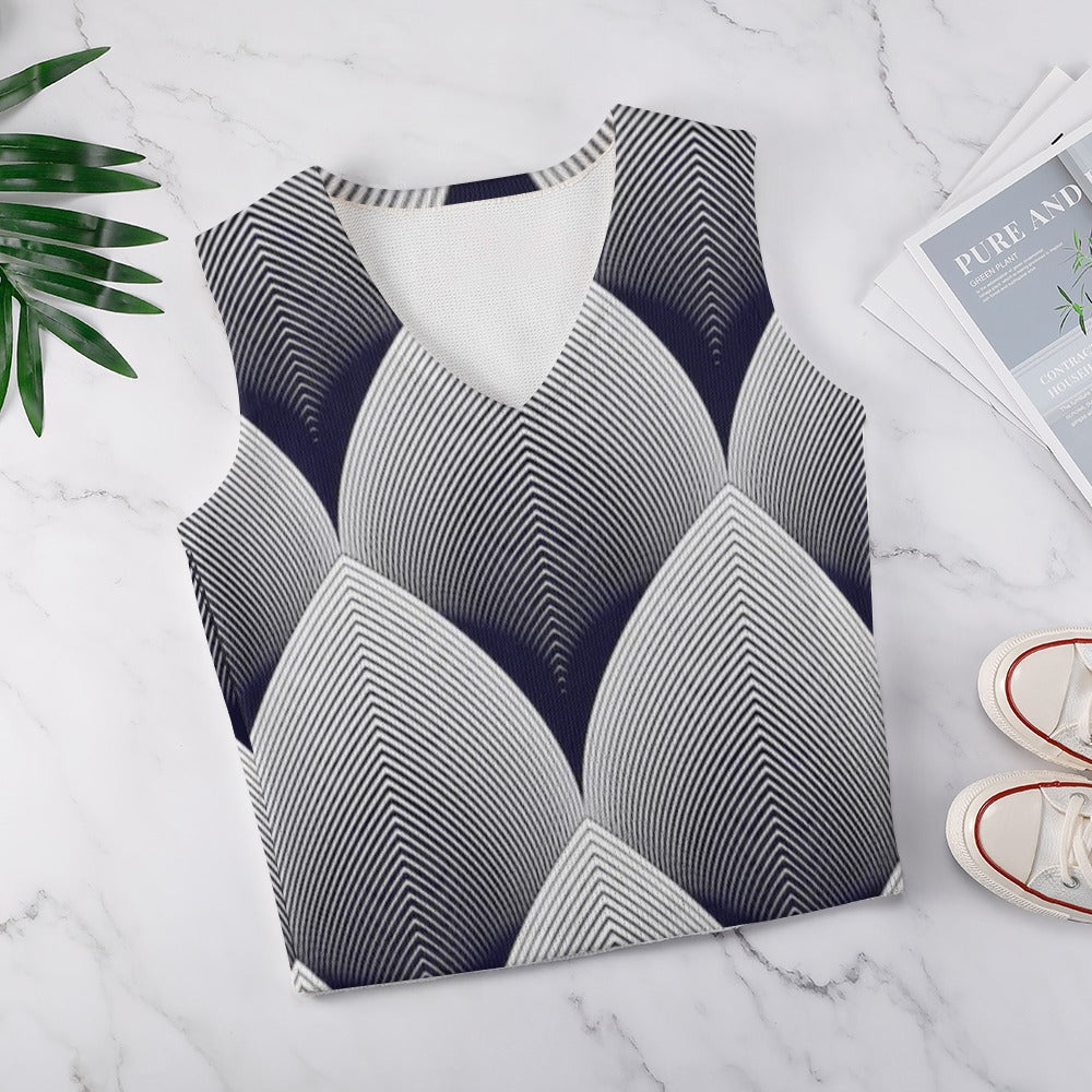 KSC's Custom Vest Designs Women's Long Sleeve Button Knit Vest - 10 OPTIONS INSIDE