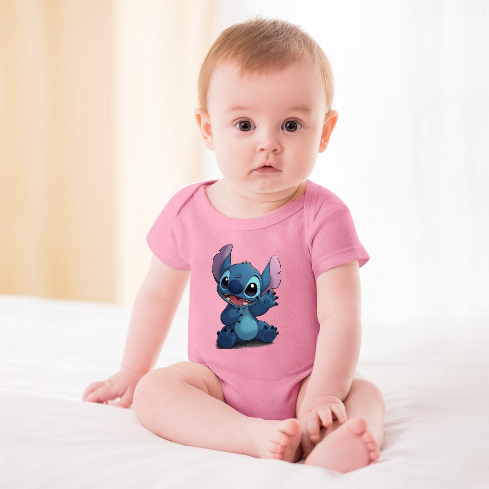 BABY GIRL CLOTHING CARTOON PRINT DESIGNS GIRL Short -Sleeve Baby's Bodysuit - CARTOON PRINTS