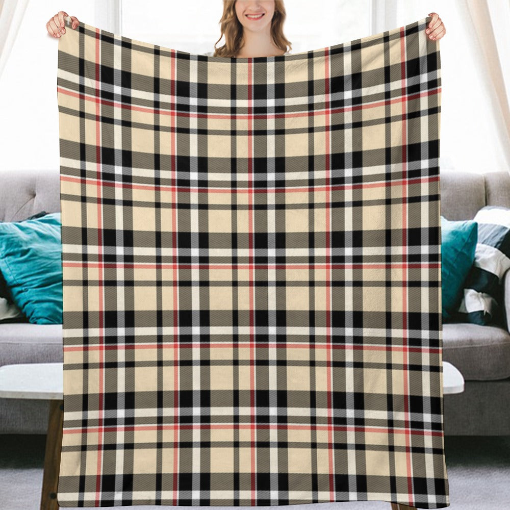 Plaid Ultra-Soft Flannel Blanket Multiple Sizes