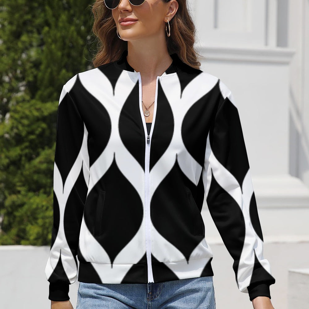 Women's Long Sleeve Zipper Jacket