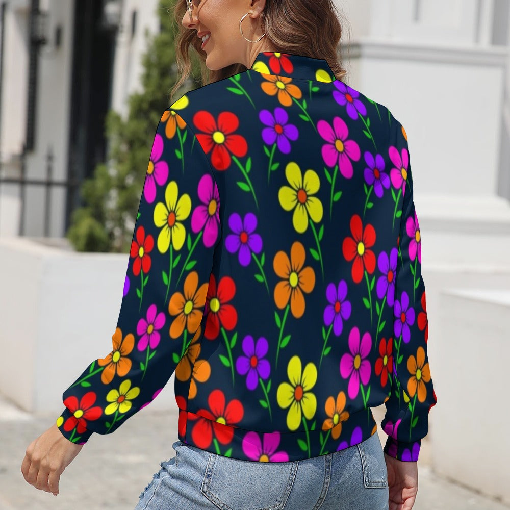 Women's Long Sleeve Zipper Jacket