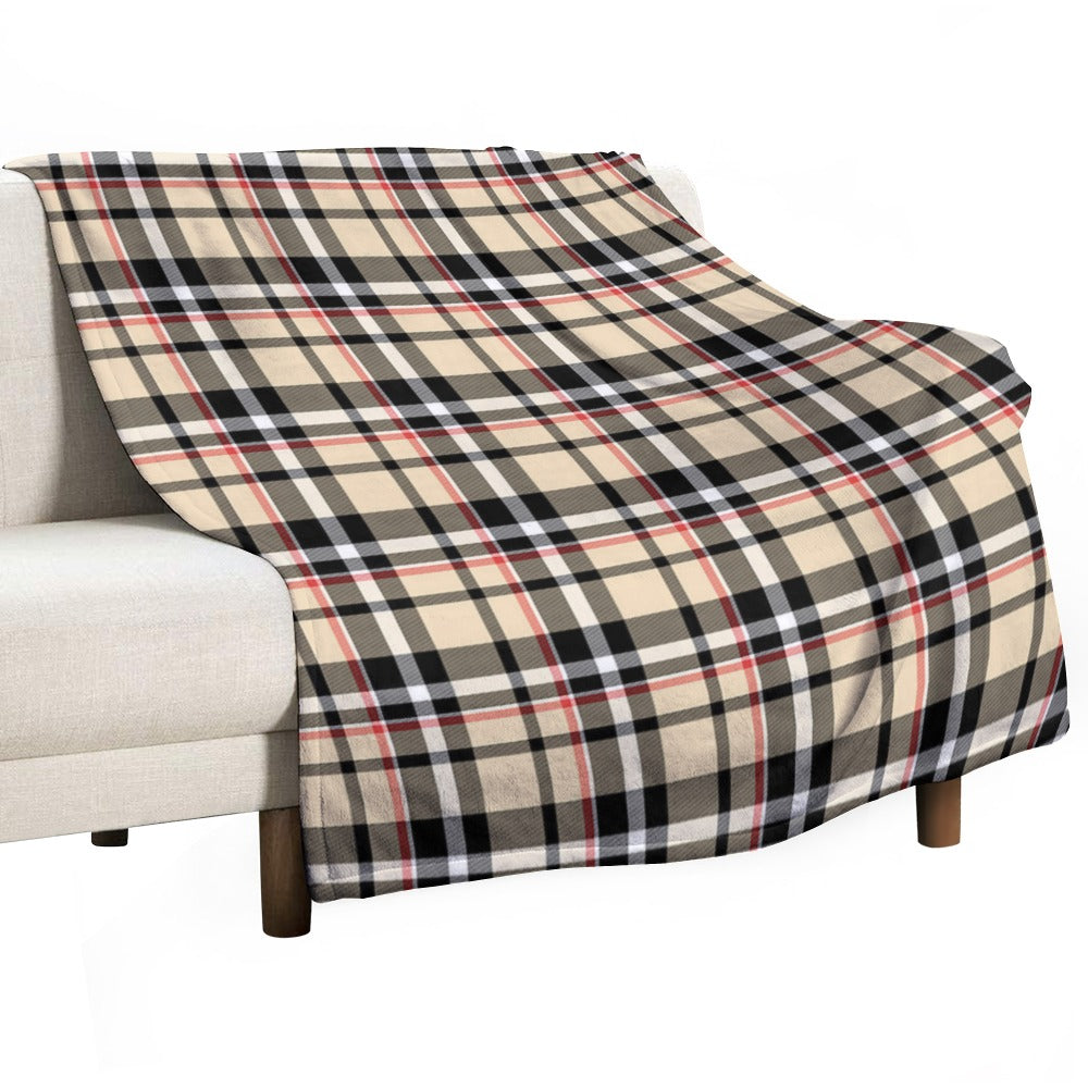 Plaid Ultra-Soft Flannel Blanket Multiple Sizes