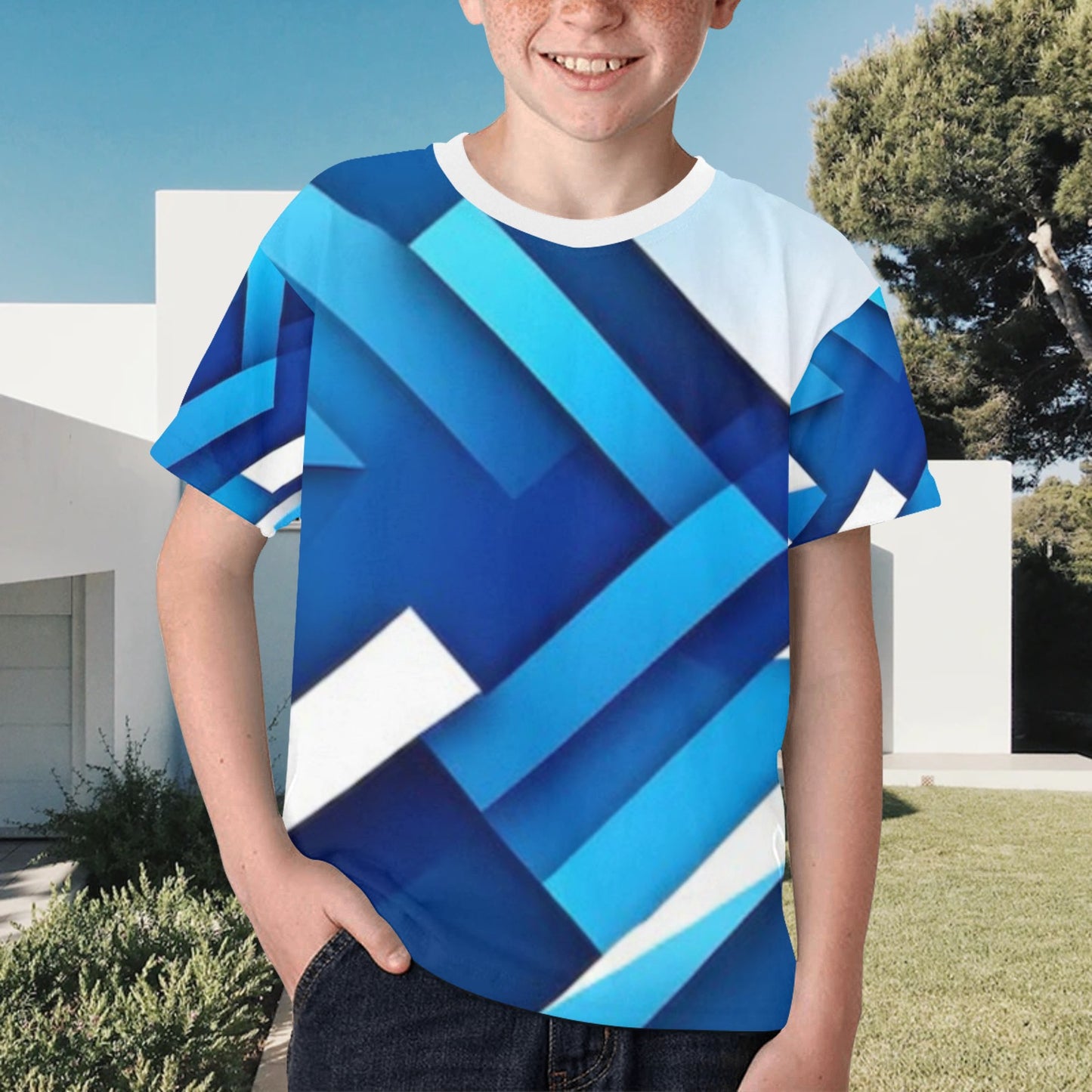 KSC's Exclusive Kids Designs- Young Men's/Boys Kids' All Over Print T-shirt Kids Print T-shirt