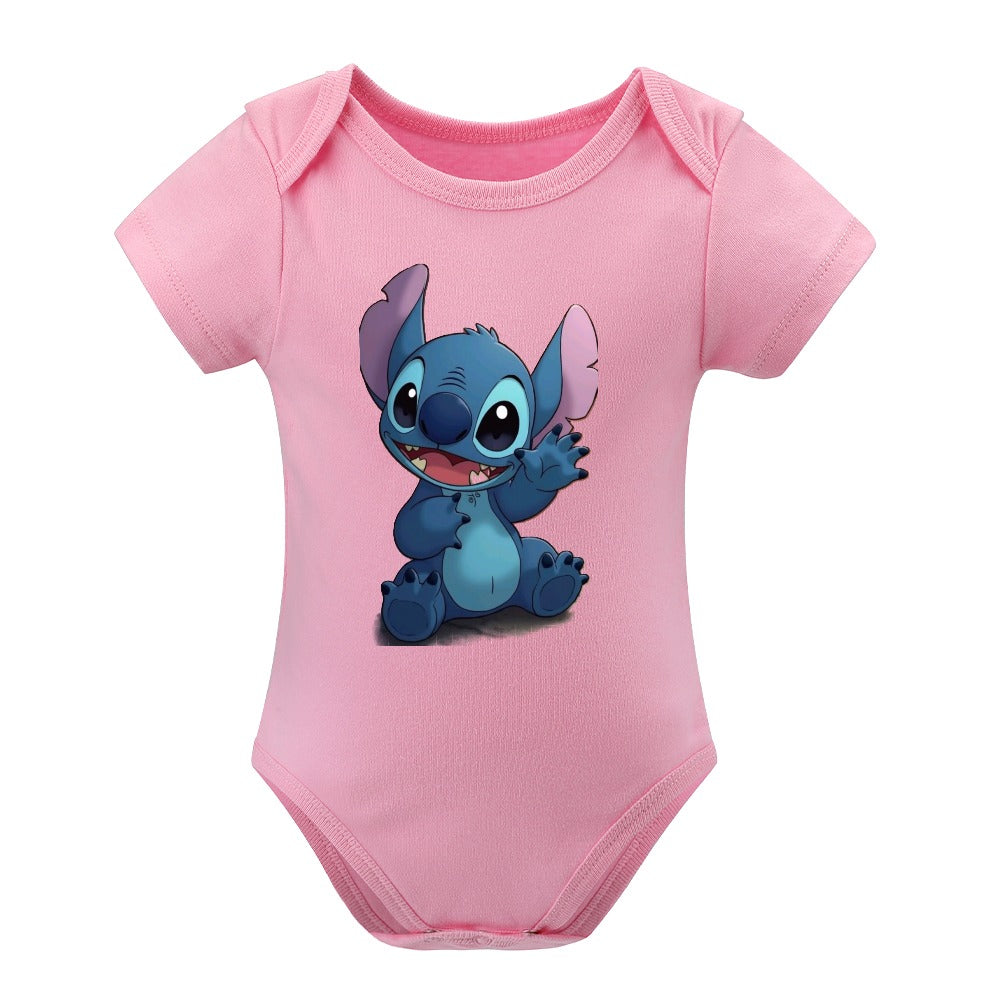 BABY GIRL CLOTHING CARTOON PRINT DESIGNS GIRL Short -Sleeve Baby's Bodysuit - CARTOON PRINTS