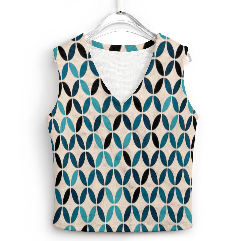 KSC's Custom Vest Designs Women's Long Sleeve Button Knit Vest