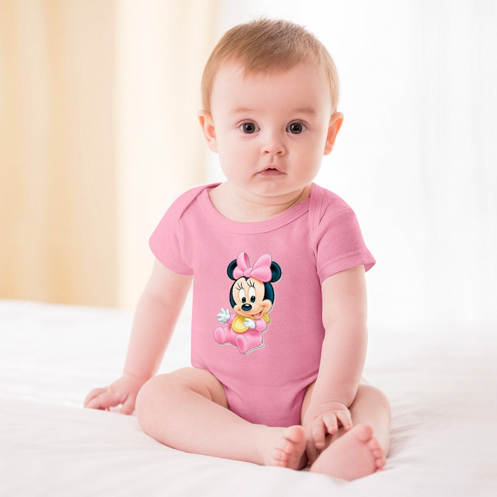 BABY GIRL CLOTHING CARTOON PRINT DESIGNS GIRL Short -Sleeve Baby's Bodysuit - CARTOON PRINTS