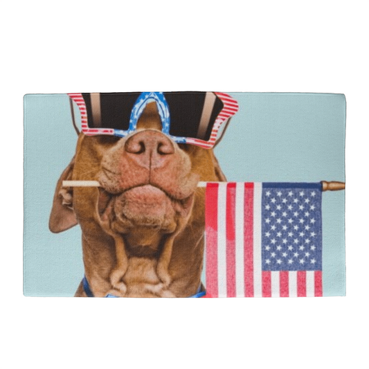 Patriotic Pet Welcome Mat Area Rug - Mat