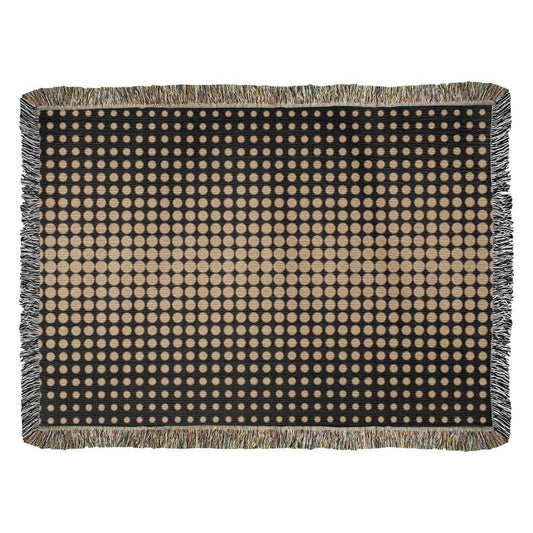 Custom Designer Gold Dot Heirloom Artwork Woven Blanket