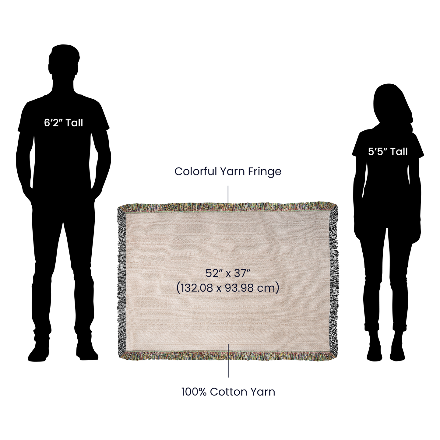 POPULAR DESIGN- Custom Designer Family Pride Rainbow Heart Heirloom Woven Blanket