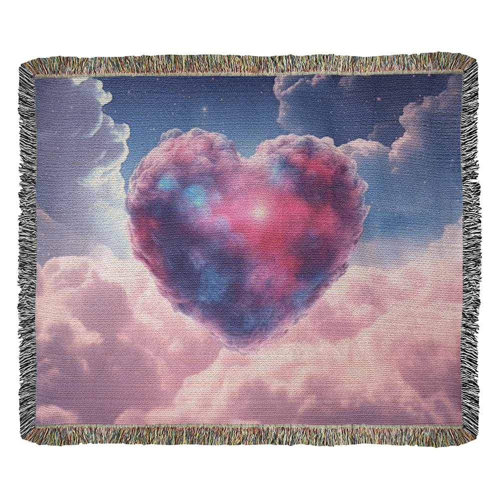 Cotton Candy Clouds II Design Heirloom Artwork Woven Blanket