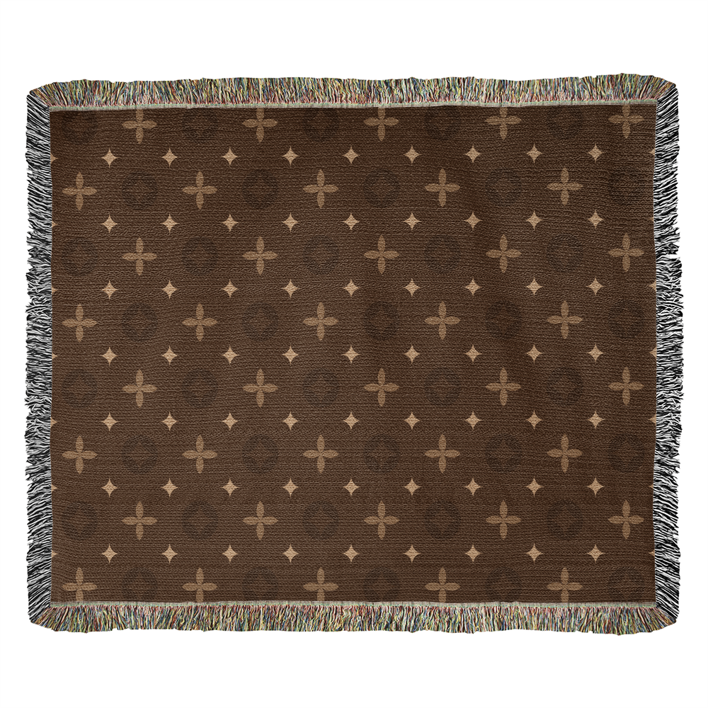 Custom Brown Temple Designer Heirloom Artwork Woven Blanket