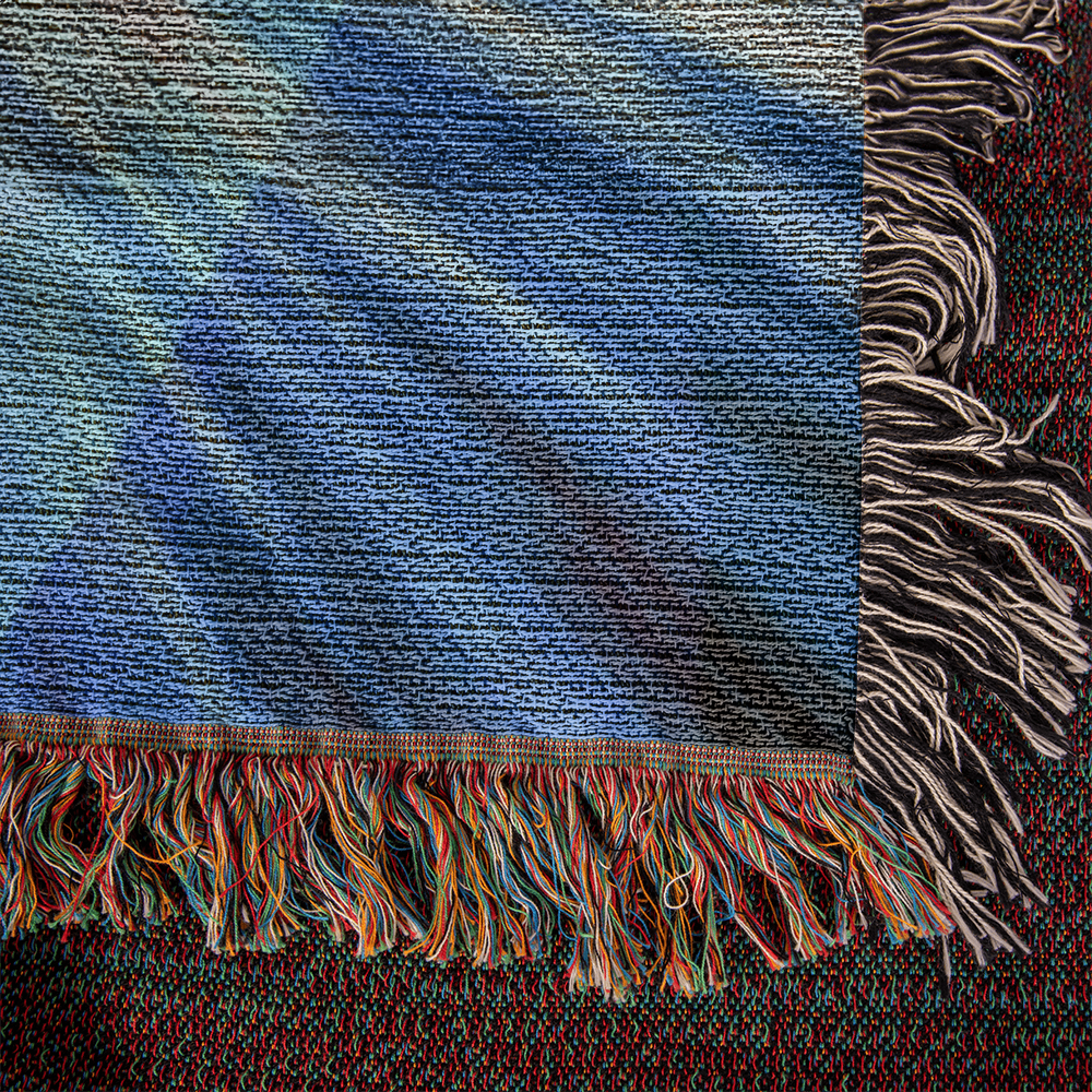 Cross Shining Threw Design Heirloom Artwork Woven Blanket