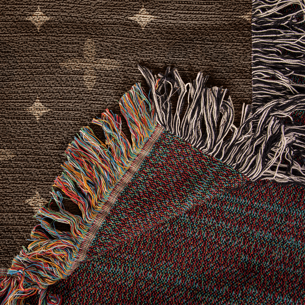 Custom Brown Temple Designer Heirloom Artwork Woven Blanket