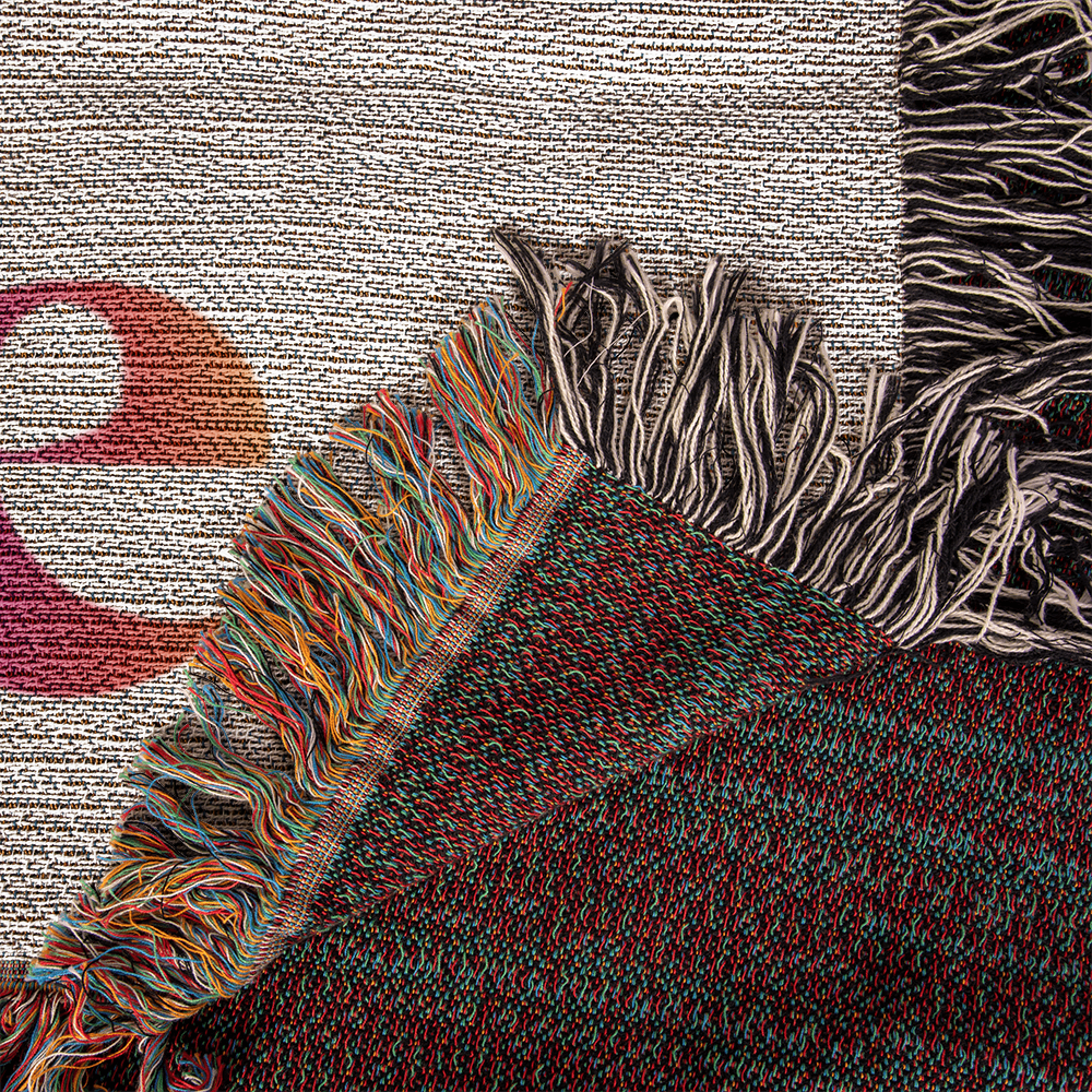 POPULAR DESIGN- Custom Designer Family Pride Rainbow Heart Heirloom Artwork Woven Blanket