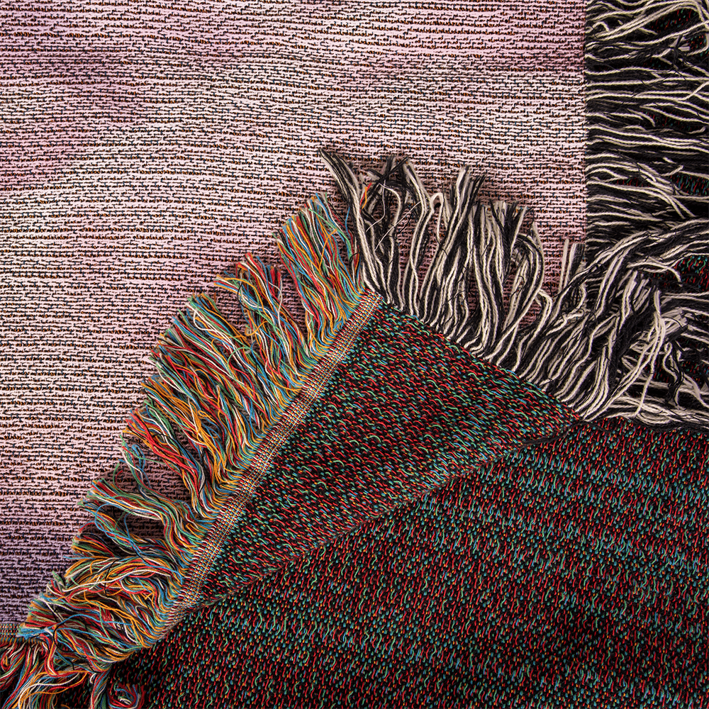 Cotton Candy Clouds II Design Heirloom Artwork Woven Blanket