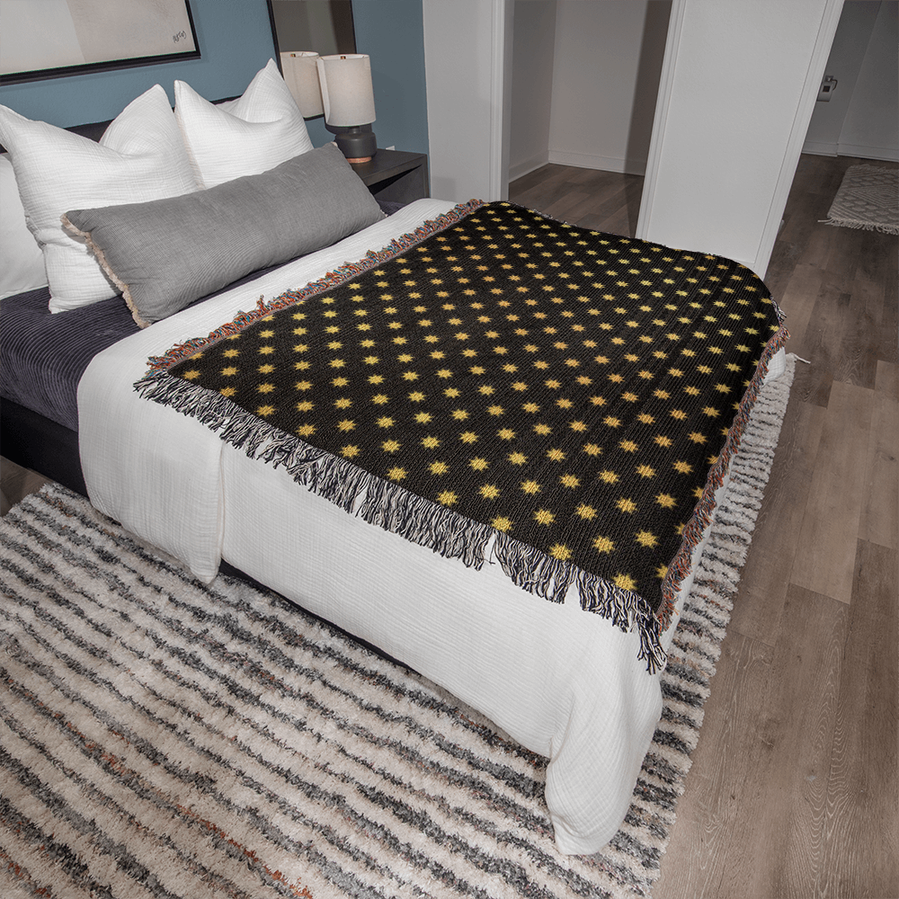 POPULAR DESIGN- Custom Designer Sun Pattern Heirloom Artwork Woven Blanket