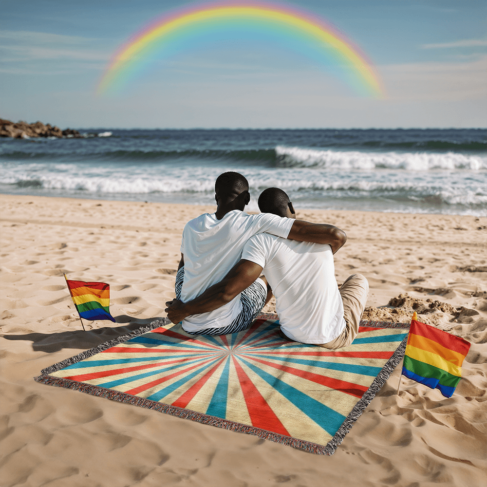 Custom Designer Circus Pattern Heirloom Artwork Woven Blanket