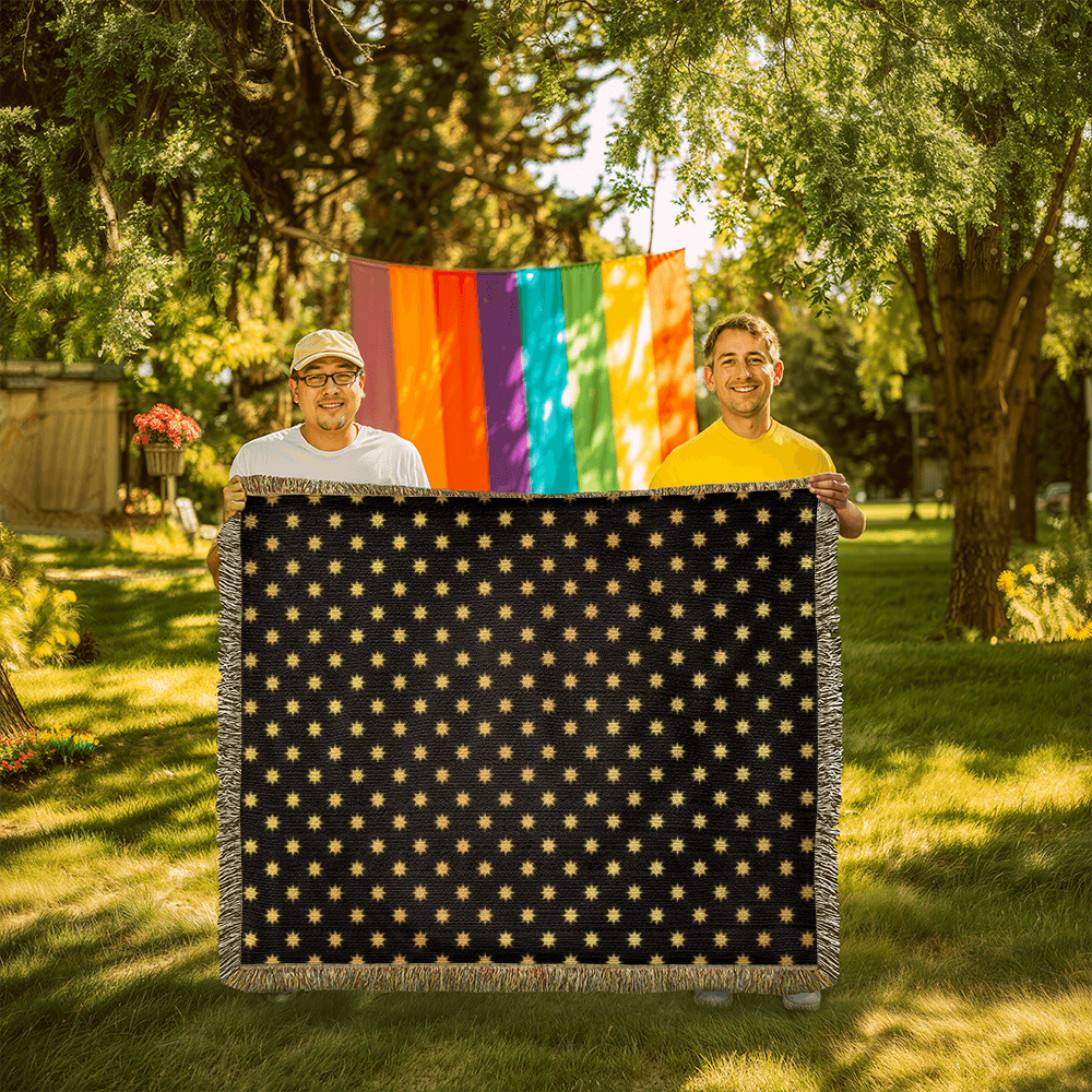 POPULAR DESIGN- Custom Designer Sun Pattern Heirloom Artwork Woven Blanket