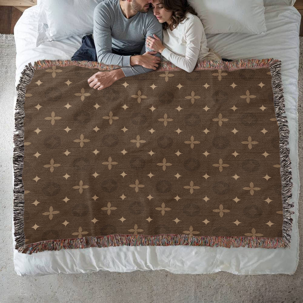 Custom Brown Temple Designer Heirloom Artwork Woven Blanket